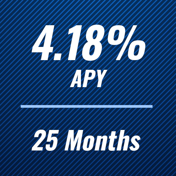4.18% APY, 25 month CD - Certificate of Deposit