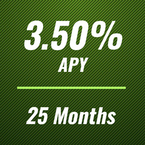 3.50% APR for 25 months CD