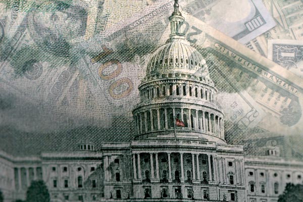 U.S. Capitol Building and money.