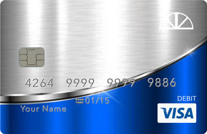 Preferred Benefits Checking Debit Card Blue/Silver