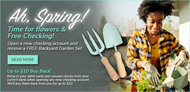 Free Checking & a Free Gift. Click to read more.