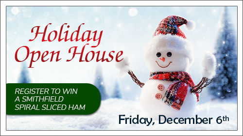 Please join us for our Holiday Open house December 6. Click to read more.
