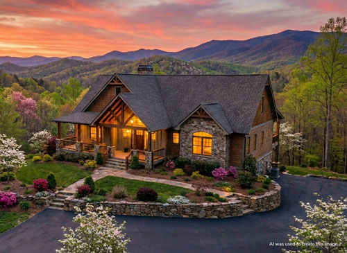 Small house in the Appalachian mountains