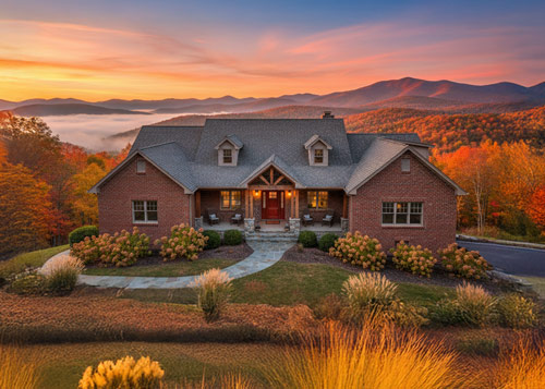 Small house in the Appalachian mountains