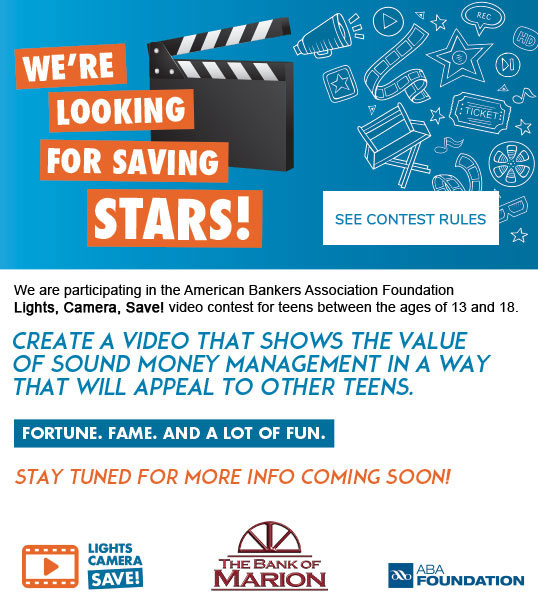 Lights Camera Save! Video Contest for Teens