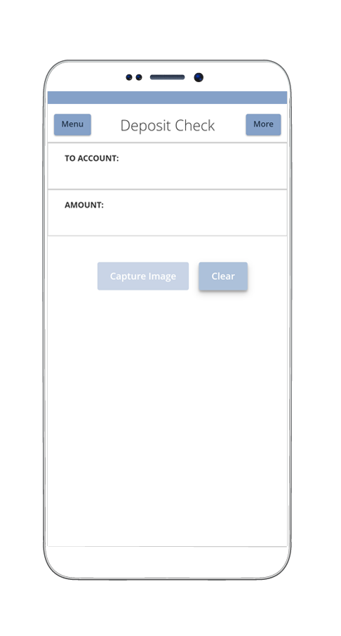 Mobile Deposit Screen - Enter Information