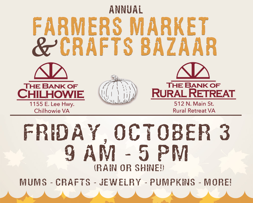 Annual Crafts Bazaar October 3, 2025, 9 am -5 pm